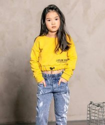 MashMnie Crop Sweatshirt Gelb