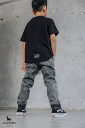 MashMnie Hose Acid Wash Blau 