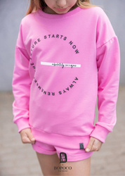MashMnie Sweatshirt Crop Rosa