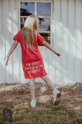 Rüschenkleid Orange