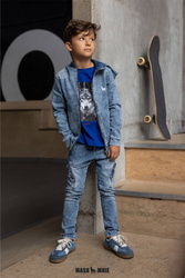 MashMnie Hose Acid Wash Blau 