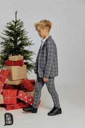 All For Kids Business Check Trousers