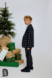 All For Kids Business Check Trousers