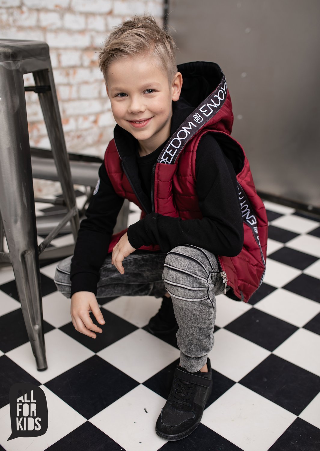 ALL FOR KIDS VEST MAROON VEST BORDO | BOY \ VESTS