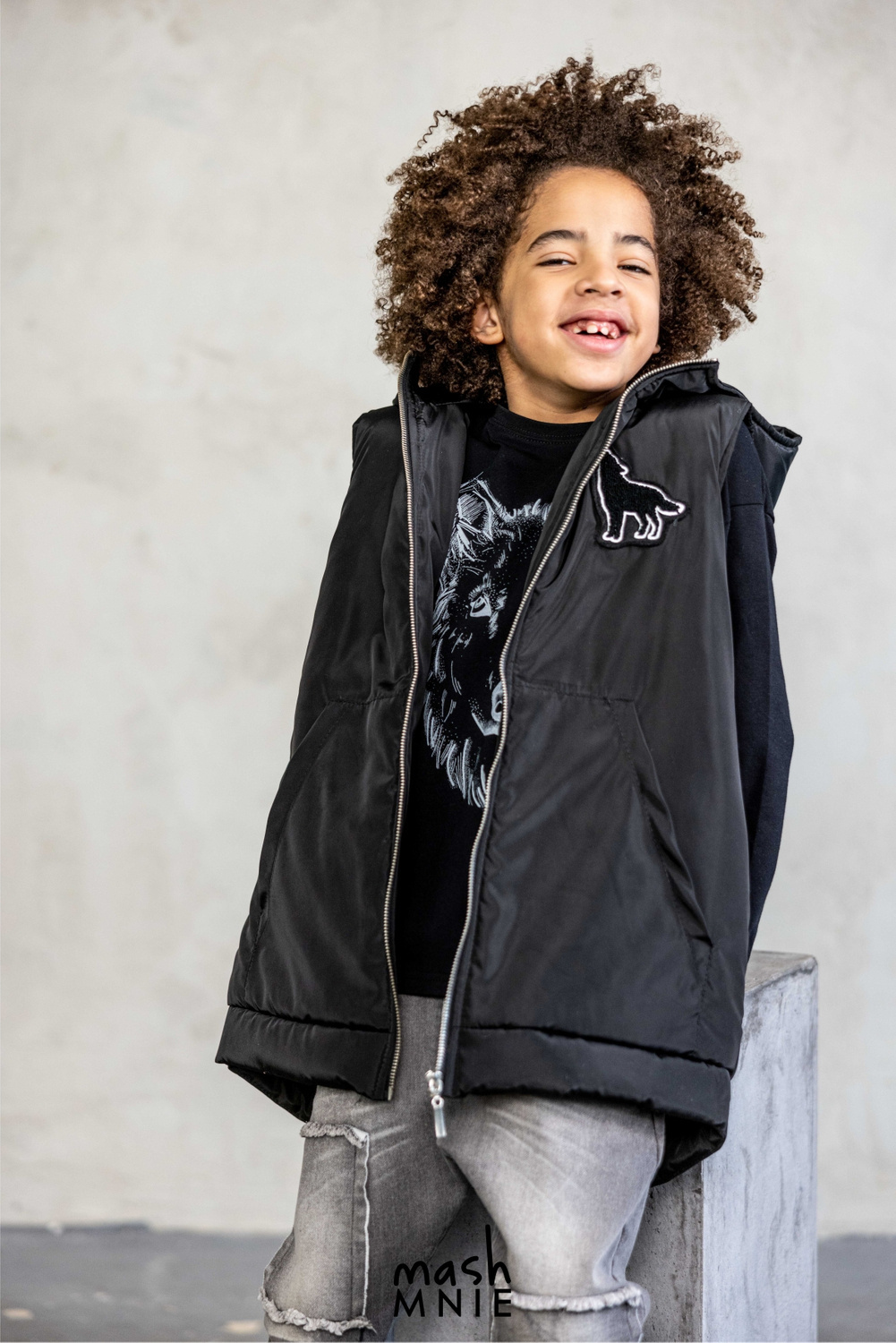 MashMnie Vest Yellow BOY \ VESTS JESIEŃ ZIMA22/23