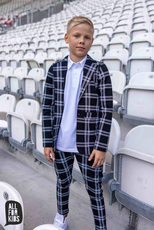 All For Kids Business Check Trousers