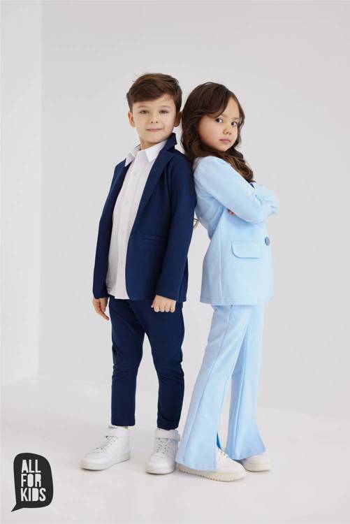 All For Kids Business Check Trousers