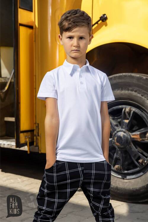 All For Kids Business Check Trousers