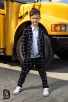 All For Kids Business Check Trousers