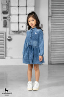 MashMnie Dress Acid Wash Blue