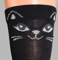 OVERKNEE SOCKS BLACK CATS