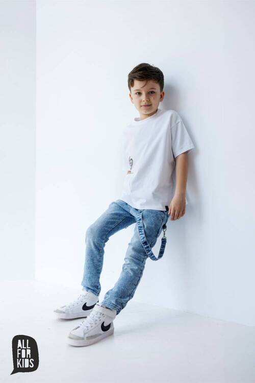 All For Kids Jeans-Hose Grau