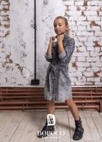 Jeans Kleid Grau