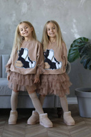 Qba Bluza z Kotem Beżowa