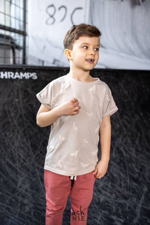 MashMnie T-shirt Puff Beż