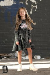 Kleid Jeans Grau