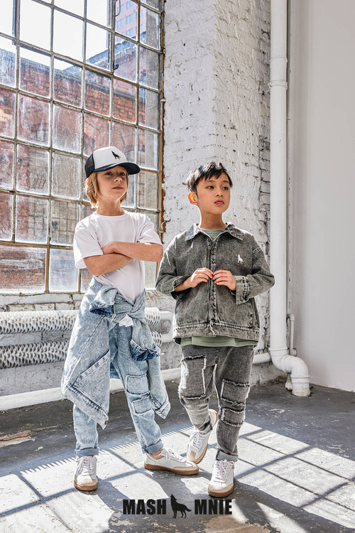 MashMnie Kurtka Jeansowa Szara