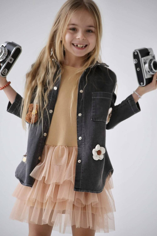 Qba Koszula Jeansowa Szara