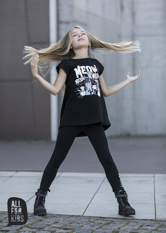 All For Kids Bluzka Meow Czerń