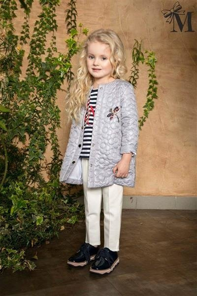 MM COAT GREY WITH BROOCH