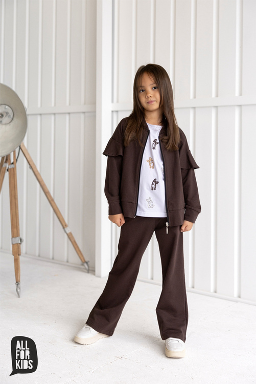 All Spodnie Szerokie/ Szwedy Brązowe