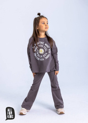 All For Kids Bluza Stokrotki Ocieplana Stalowy