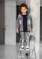 MashMnie Spodnie Boyfriend Grey