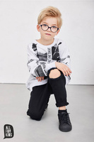 AllForKids Spodnie Czarne z Dziurami