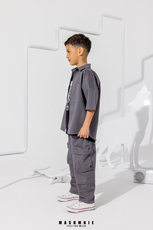 MashMnie Koszula Szara