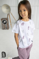 All For Kids T-shirt Biały Psiaki