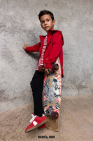 Mashmnie Wild City Bluza z Kapturem Czerwona