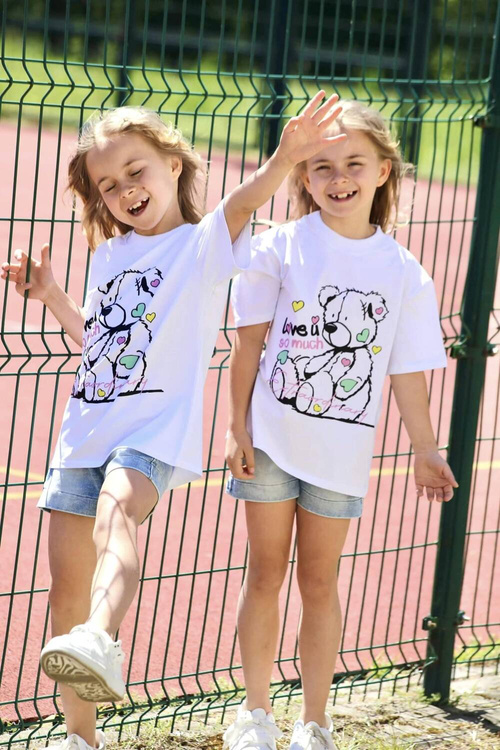 Pre Order Qba T-shirt Misie Biały