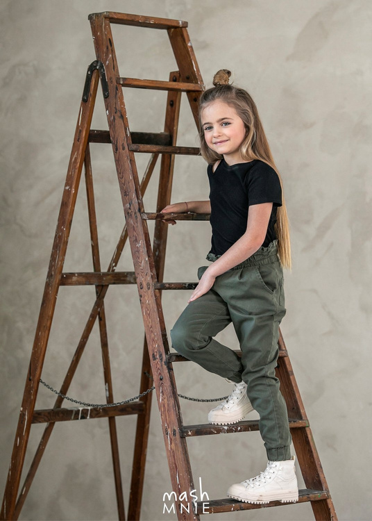 MashMnie Pants with Frill Khaki
