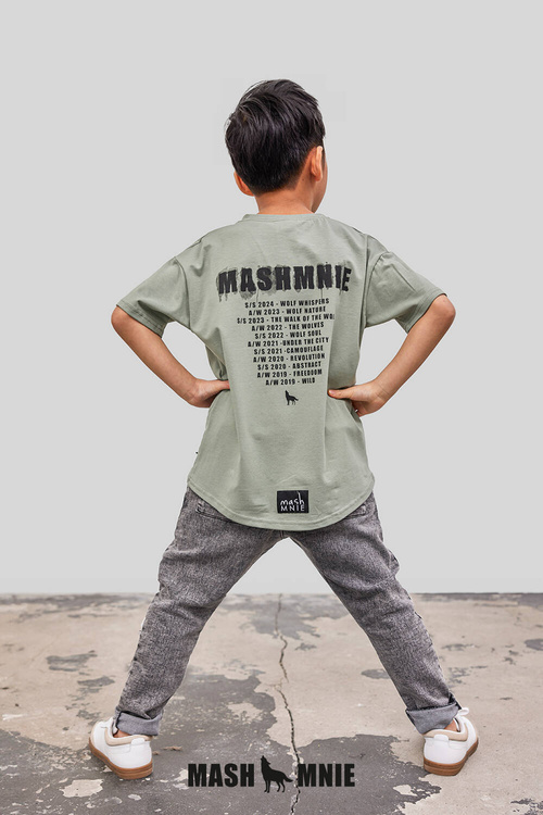 MashMnie T-shirt Wolf Khaki