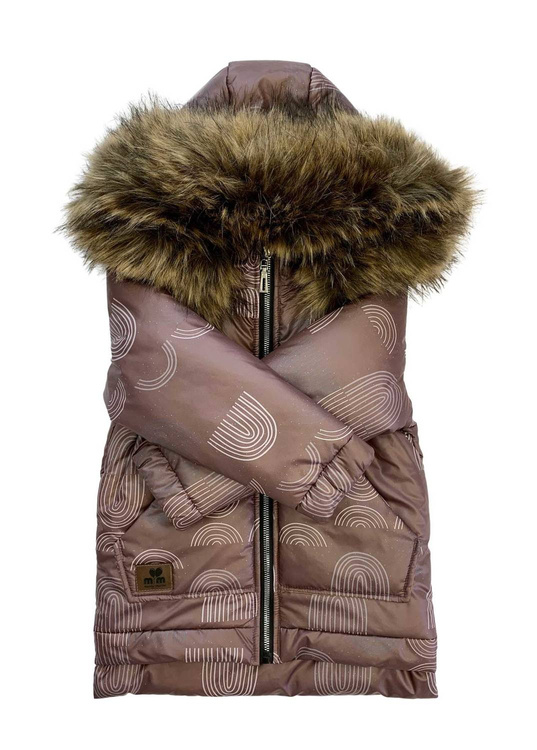 Winterjacke Regenbogen Braun