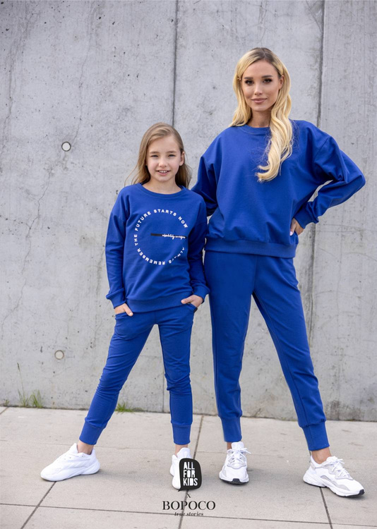 All For Kids Spodnie Dzianinowe Kobaltowe