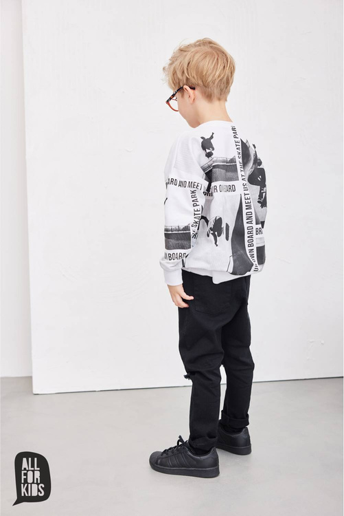 AllForKids Spodnie Czarne z Dziurami