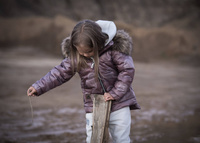 Winterjacke Regenbogen Braun
