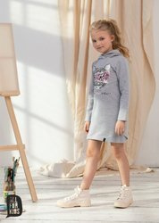 All For Kids Sukienka Kitty Szara