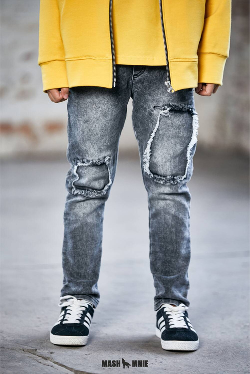 MashMnie Spodnie Jeans Szare