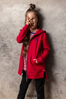 MashMnie T-shirt Wild City Paski Czerwona