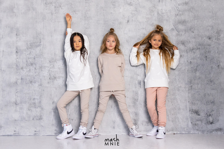 MashMnie Bluza Reglan Puff Beż