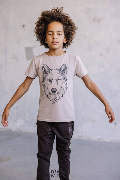 MashMnie T-shirt Wolf Weiß