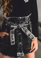 MashMnie Rock Jeans Acid Wash Grau