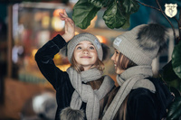 Winter set Beige Two Pompoms