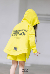 Bluza Z Kapturem WOLF Żółty Neon