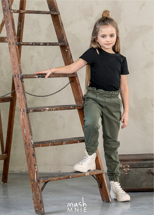 MashMnie Pants with Frill Khaki