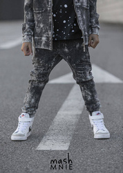 MashMnie Pants Acid Wash Blue