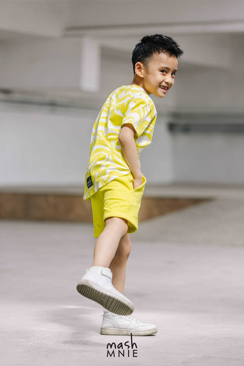 MashMnie Szorty Wolf Żółte