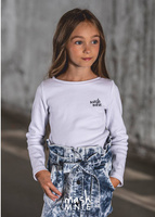 MashMnie Striped Blouse White